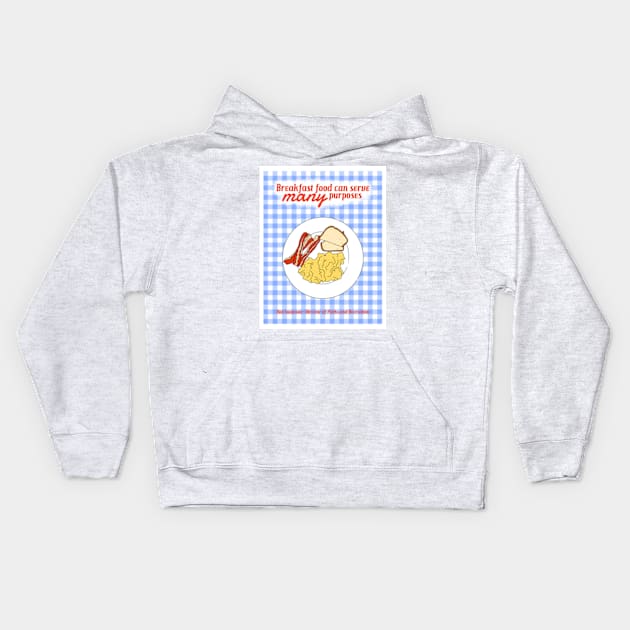 Breakfast Food Kids Hoodie by Eyeballkid-